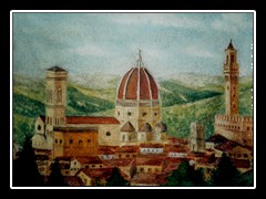 tela veduta antica firenze