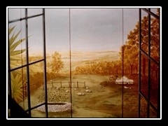 trompe l'oeil su armadio (Dettaglio)